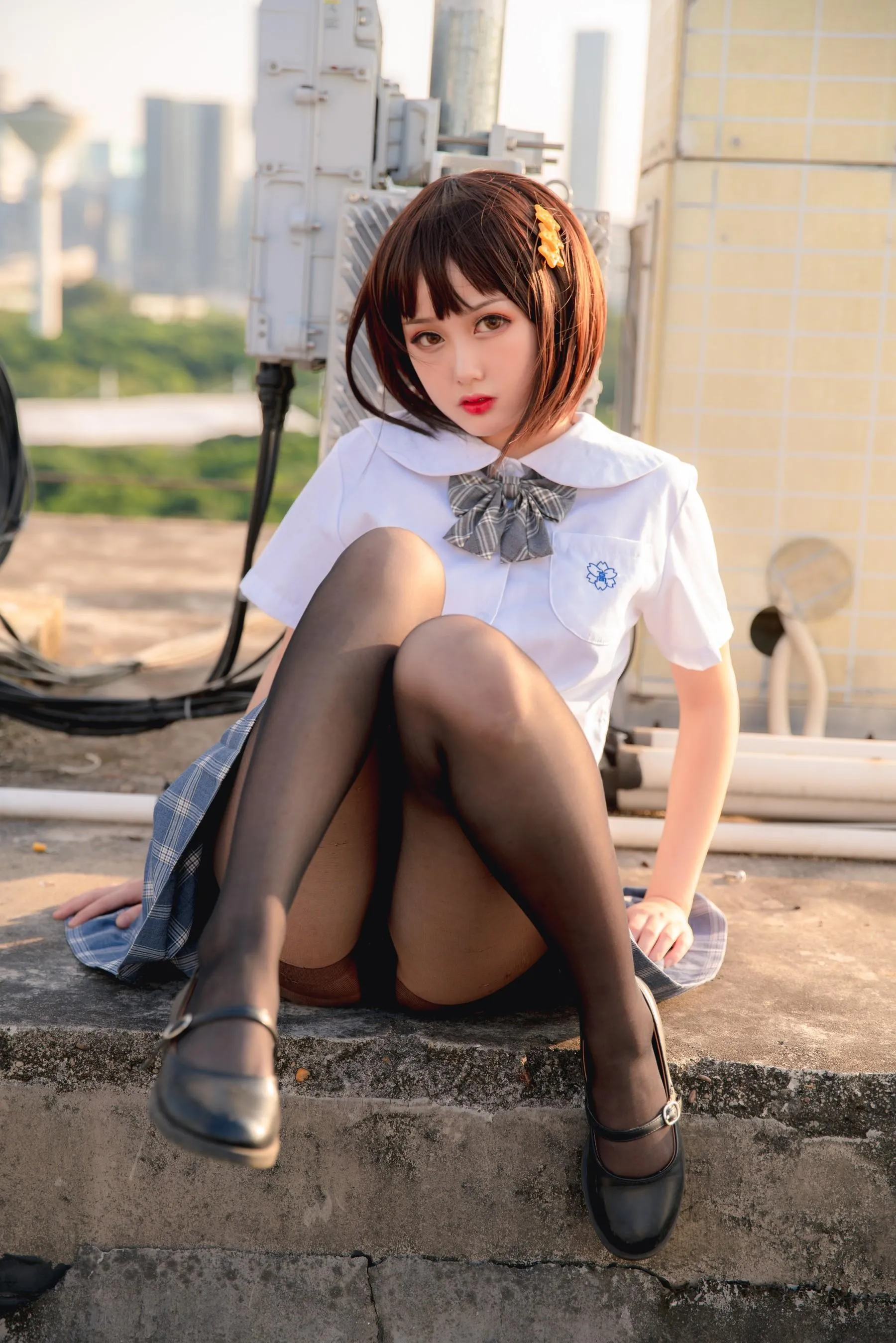 您的蛋蛋 – NO.03 天台JK [42P]插图3